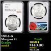 NGC 1884-o Morgan Dollar 1 Graded ms63 By NGC