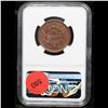 Image 3 : NGC 1852 Braided Hair Large Cent 1c Graded ms62 bn By NGC