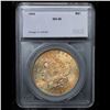Image 4 : ***Auction Highlight*** 1889-p Morgan Dollar Textile Toned 1 Graded ms66 By SEGS (fc)