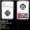 Image 1 : NGC 1986-d Jefferson Nickel 5c Graded ms65 By NGC