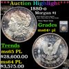 ***Auction Highlight*** 1880-o Morgan Dollar 1 Graded ms64+ pl By SEGS (fc)