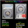 Proof ***Auction Highlight*** PCGS 1871 Shield Nickel 5c Graded pr65 cam By PCGS (fc)