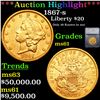 ***Auction Highlight*** 1867-s Gold Liberty Double Eagle 20 Graded ms61 By SEGS (fc)
