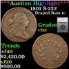 ***Auction Highlight*** 1801 Draped Bust Large Cent S-222 1c Graded vf25 By SEGS (fc)