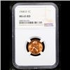 Image 2 : NGC 1968-d Lincoln Cent 1c Graded ms65 rd By NGC