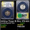 ANACS 1959-p Washington Quarter Type B Rev FS-901 25c Graded ms64 By ANACS