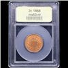 Image 4 : 1868 Two Cent Piece 2c Graded Select Unc RD By USCG