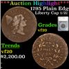 ***Auction Highlight*** 1795 Plain Edge, No Pole Liberty Cap half cent C-6a 1/2c Graded vf20 By SEGS
