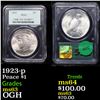 PCGS 1923-p Peace Dollar OGH 1 Graded ms63 By PCGS