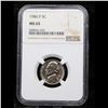 Image 2 : NGC 1986-p Jefferson Nickel 5c Graded ms65 By NGC