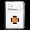 Image 2 : NGC 1969-d Lincoln Cent 1c Graded ms65 rd By NGC