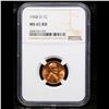 Image 2 : NGC 1968-d Lincoln Cent 1c Graded ms65 rd By NGC