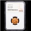 Image 2 : NGC 1969-d Lincoln Cent 1c Graded ms65 rd By NGC