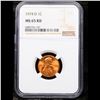 Image 2 : NGC 1974-d Lincoln Cent 1c Graded ms65 rd By NGC