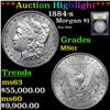 ***Auction Highlight*** 1884-s Morgan Dollar 1 Graded BU+ by USCG (fc)
