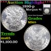 ***Auction Highlight*** 1890-p Morgan Dollar 1 Graded MS65 by SEGS (fc)