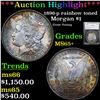 ***Auction Highlight*** 1896-p rainbow toned Morgan Dollar 1 Graded MS65+ by SEGS (fc)
