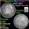 ***Auction Highlight*** 1833 Capped Bust Dime JR-1 10c Graded au55 By SEGS (fc)