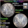 ***Auction Highlight*** 1878-s Morgan Dollar 1 Graded ms65+ By SEGS (fc)