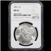 Image 2 : NGC 1891-p Morgan Dollar 1 Graded ms63 By NGC