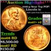 ***Auction Highlight*** 1940-p Lincoln Cent Near Top POP! 1c Graded ms67+ rd By SEGS (fc)