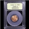 Image 4 : ***Auction Highlight*** 1901 Indian Cent 1c Graded GEM+ Unc RD By USCG (fc)