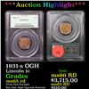***Auction Highlight*** PCGS 1931-s Lincoln Cent OGH 1c Graded ms65 rd By PCGS (fc)
