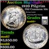 ***Auction Highlight*** 1920 Pilgrim Old Commem Half Dollar 50c Graded ms66+ By SEGS (fc)