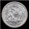 Image 3 : ***Auction Highlight*** 1853-p Arrows & Rays Seated Liberty Quarter 25c Graded au58 By SEGS (fc)