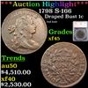 ***Auction Highlight*** 1798 Draped Bust Large Cent S-166 1c Graded xf45 By SEGS (fc)