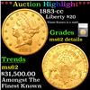 ***Auction Highlight*** 1883-cc Gold Liberty Double Eagle 20 Graded ms62 details By SEGS (fc)