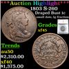 ***Auction Highlight*** 1803 Draped Bust Large Cent S-260 1c Graded xf45 By SEGS (fc)