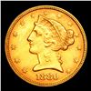 Image 2 : ***Auction Highlight*** 1880-p Gold Liberty Half Eagle $5 Graded ms64+ By SEGS (fc)