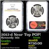 Image 1 : ***Auction Highlight*** NGC 2012-d Kennedy Half Dollar Near Top POP! 50c Graded ms67 By NGC (fc)