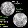 Image 1 : 1881-p Morgan Dollar 1 Grades Choice+ Unc