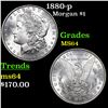 1880-p Morgan Dollar 1 Grades Choice Unc