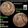 1787 Vermont Colonial Cent britannia RR-13 1c Graded VG10 by SEGS