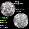 1889-p Morgan Dollar 1 Grades Select+ Unc