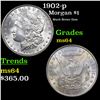 1902-p Morgan Dollar 1 Grades Choice Unc