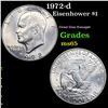 1972-d Eisenhower Dollar 1 Grades GEM Unc