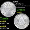 1905 Liberty Nickel 5c Grades GEM Unc