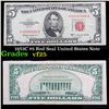 1953C $5 Red Seal United States Note Grades vf+