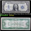 1934 Funny Back $1 Blue Seal Silver Certificate Grades vf+