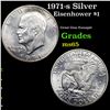 1971-s Silver Eisenhower Dollar 1 Grades GEM Unc
