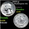 1932-p Washington Quarter 25c Grades Choice AU/BU Slider