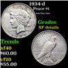 1934-d Peace Dollar $1 Grades xf details