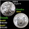 2004 Silver Eagle Dollar 1 Grades GEM+++ Unc