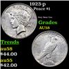 Image 1 : 1923-p Peace Dollar $1 Grades Choice AU/BU Slider