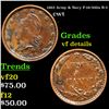 1863 Army & Navy Civil War Token F-16/300a R-3 1c Grades vf details