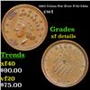 1863 Union For Ever Civil War Token F-51/342a 1c Grades xf details